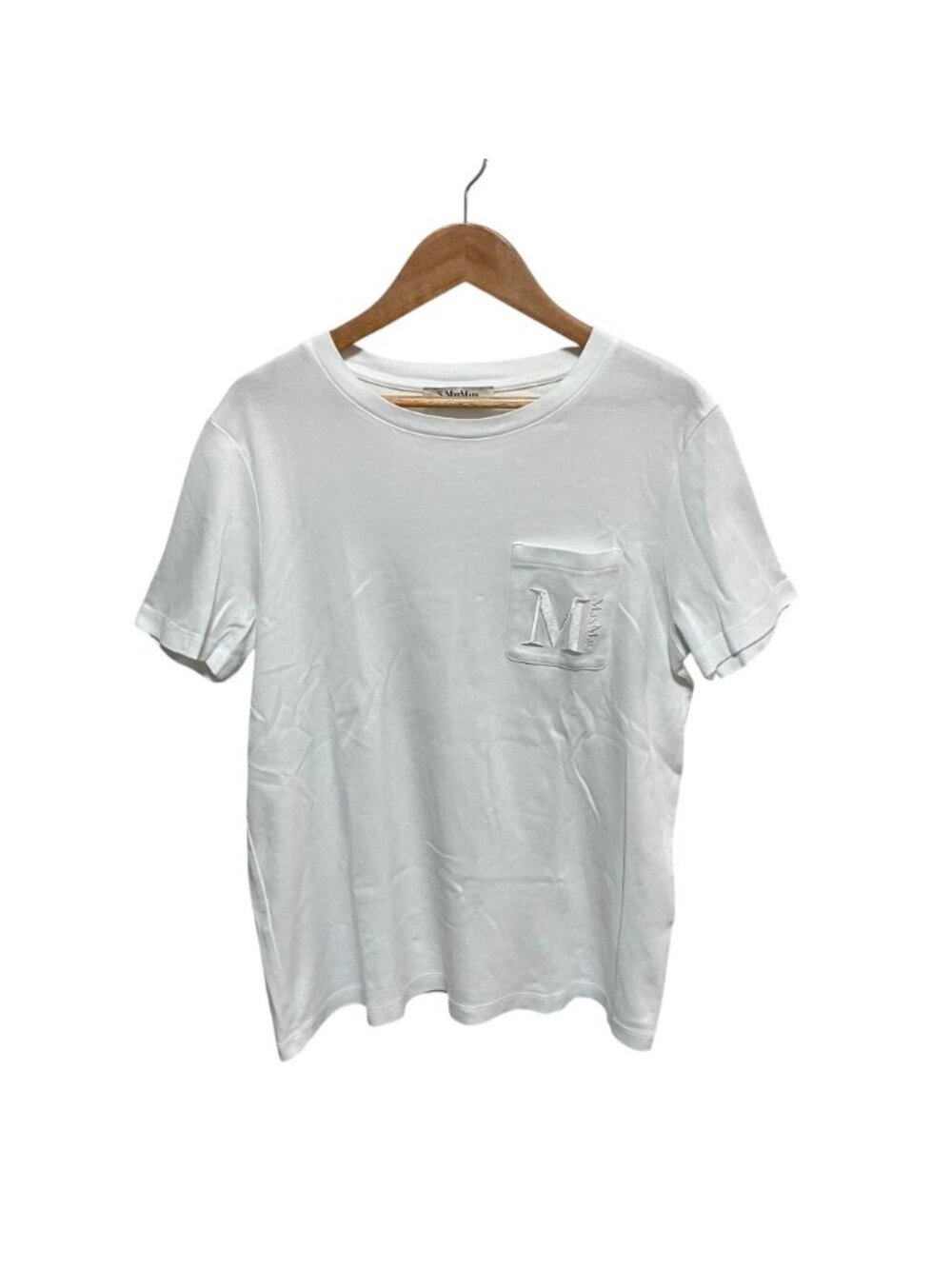 Max Mara ' Madera Logo Embroidery Pocket T-Shirt White Spring Summer S